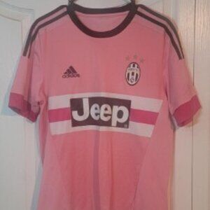 Jeep Adidas Juventus Soccer Jersey Pink Size Medium